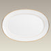 Double Gold Banded Oval Platter, 14.875"