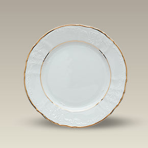 6.75" Porcelain Double Gold Banded Bernadotte Plate, SELECTED SECONDS