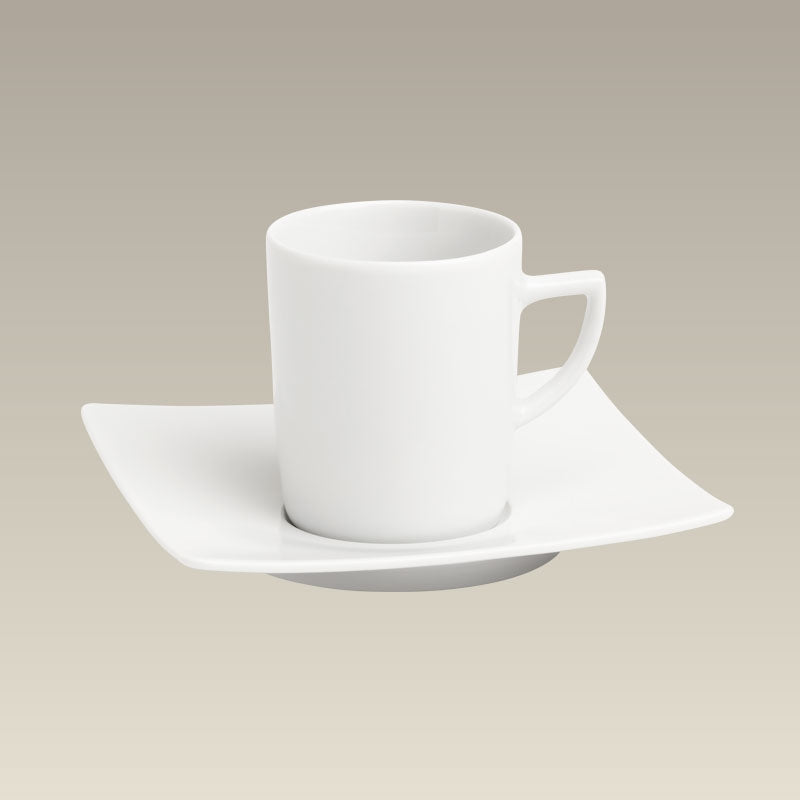 6 oz. Square Cup and Saucer — Maryland China